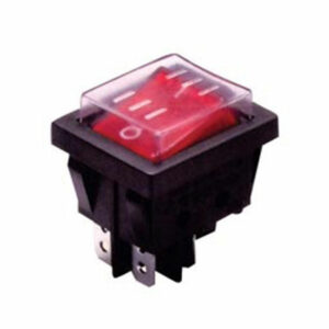 ΔΙΑΚΟΠΤΗΣ ROCKER ΜΕΓΑΛΟΣ 4P ΜΕ ΛΥΧΝΙΑ ON-OFF 16A/250V & ΑΔΙΑΒΡΟΧΟ ΚΑΠΑΚΙ KOKKINOΣ PS8C-5 BEJ