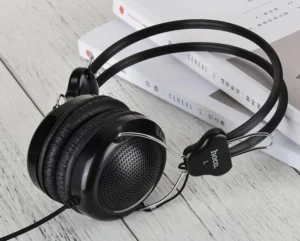Ακουστικά Stereo Hoco W5 Manno 3.5mm Μαύρα με Μικρόφωνο και Πλήκτρο Ελέγχου