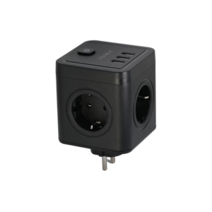 ΚΥΒΟΣ ΣΟΥΚΟ VENEX - 4 ΘΕΣΕΙΣ ΣΟΥΚΟ -  3 ΘΥΡΕΣ  USB ΜΑΥΡΟ (TW3U4E-B)