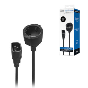 NOD PC14-020C Καλώδιο τροφοδοσίας Schuko θηλυκό - IEC-320-C14 αρσενικό, 0.2m