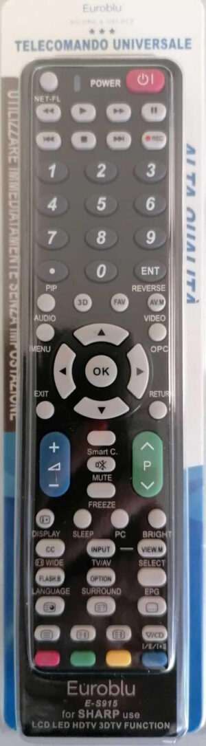 ΤΗΛΕΧΕΙΡΙΣΤΗΡΙΟ EUROBLU E-S915 FOR SHARP