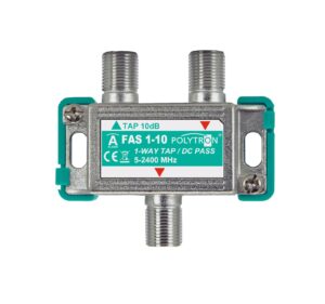 FAS 1- 10 1-way F-tap SAT 5-2400 MHz, 10dB POLYTRON