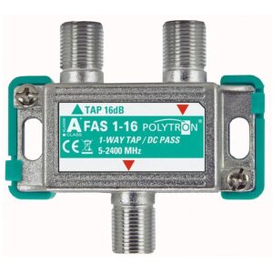FAS 1- 16 1-way F-tap SAT 5-2400 MHz, 16 dB POLYTRON